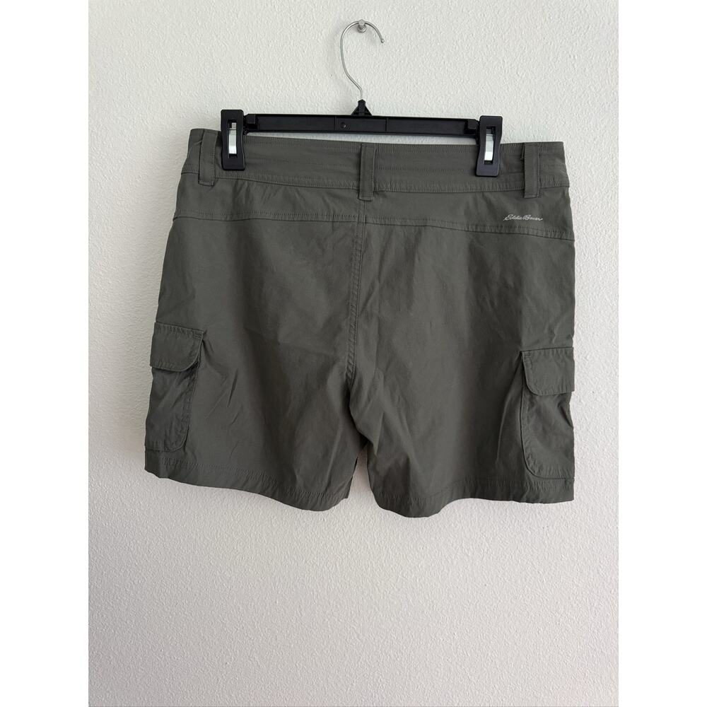 Eddie Bauer Women's 10 Olive Cargo Hiking Trail Shorts - Picture 3 of 6